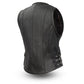 First Manufacturing FIL550CSL Women’s Zip-Up Leather Motorcycle Vest - image 2