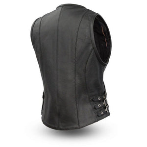 First Manufacturing FIL550CSL Women’s Zip-Up Leather Motorcycle Vest - image 2