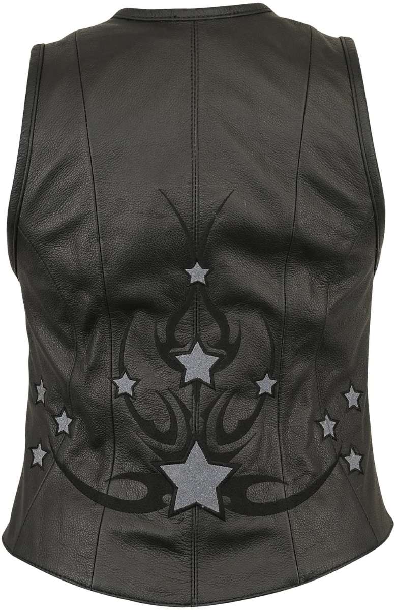 First Manufacturing FIL580CSL Women's Black ‘Stardom’ Motorcycle Leather Vest - image 2