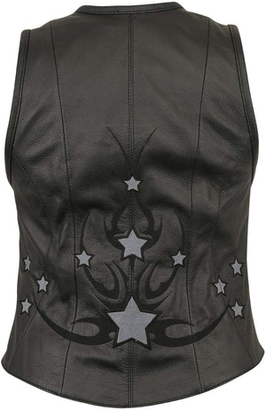 First Manufacturing FIL580CSL Women's Black ‘Stardom’ Motorcycle Leather Vest - image 2