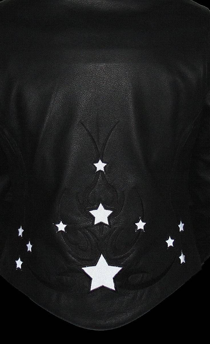 First Manufacturing FIL580CSL Women's Black ‘Stardom’ Motorcycle Leather Vest - image 4