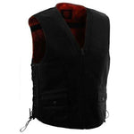 First Manufacturing FIM675CSL Men’s Leather Reversable Motorcycle Vest — image 1
