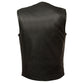 Just Leather JSM3511 Men's Black Collarless Dual Snap and Zipper Front Club Vest — image 2