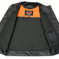 Just Leather JSM3511 Men's Black Collarless Dual Snap and Zipper Front Club Vest — image 5