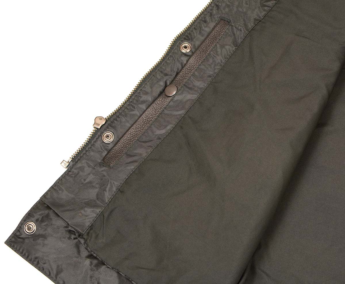 Just Leather JSM3511 Men's Black Collarless Dual Snap and Zipper Front Club Vest — image 8