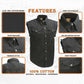 Men's Black Lightweight Sleeveless Denim Shirt