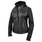 Milwaukee Leather Women's Tara Black Leather Motorcycle Rider 2-in-1 Convertible Hoodie Jacket Vest - LKL4712 - image 9