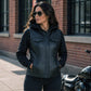 Milwaukee Leather Women's Tara Black Leather Motorcycle Rider 2-in-1 Convertible Hoodie Jacket Vest - LKL4712 - image 2