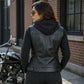 Milwaukee Leather Women's Tara Black Leather Motorcycle Rider 2-in-1 Convertible Hoodie Jacket Vest - LKL4712 - image 4