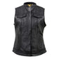 Milwaukee Leather Women's Tara Black Leather Motorcycle Rider 2-in-1 Convertible Hoodie Jacket Vest - LKL4712 - image 15
