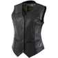 Milwaukee Leather Women's Road Queen Black Braided Buffalo Leather Motorcycle Vest - LKL4713 - image 12