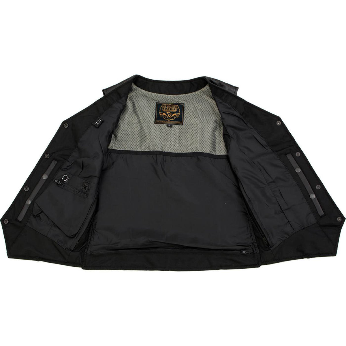 Milwaukee Leather Women's Road Queen Black Braided Buffalo Leather Motorcycle Vest - LKL4713 - image 14