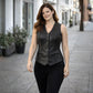Milwaukee Leather Women's Road Queen Black Braided Buffalo Leather Motorcycle Vest - LKL4713 - image 2