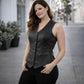 Milwaukee Leather Women's Road Queen Black Braided Buffalo Leather Motorcycle Vest - LKL4713 - image 6