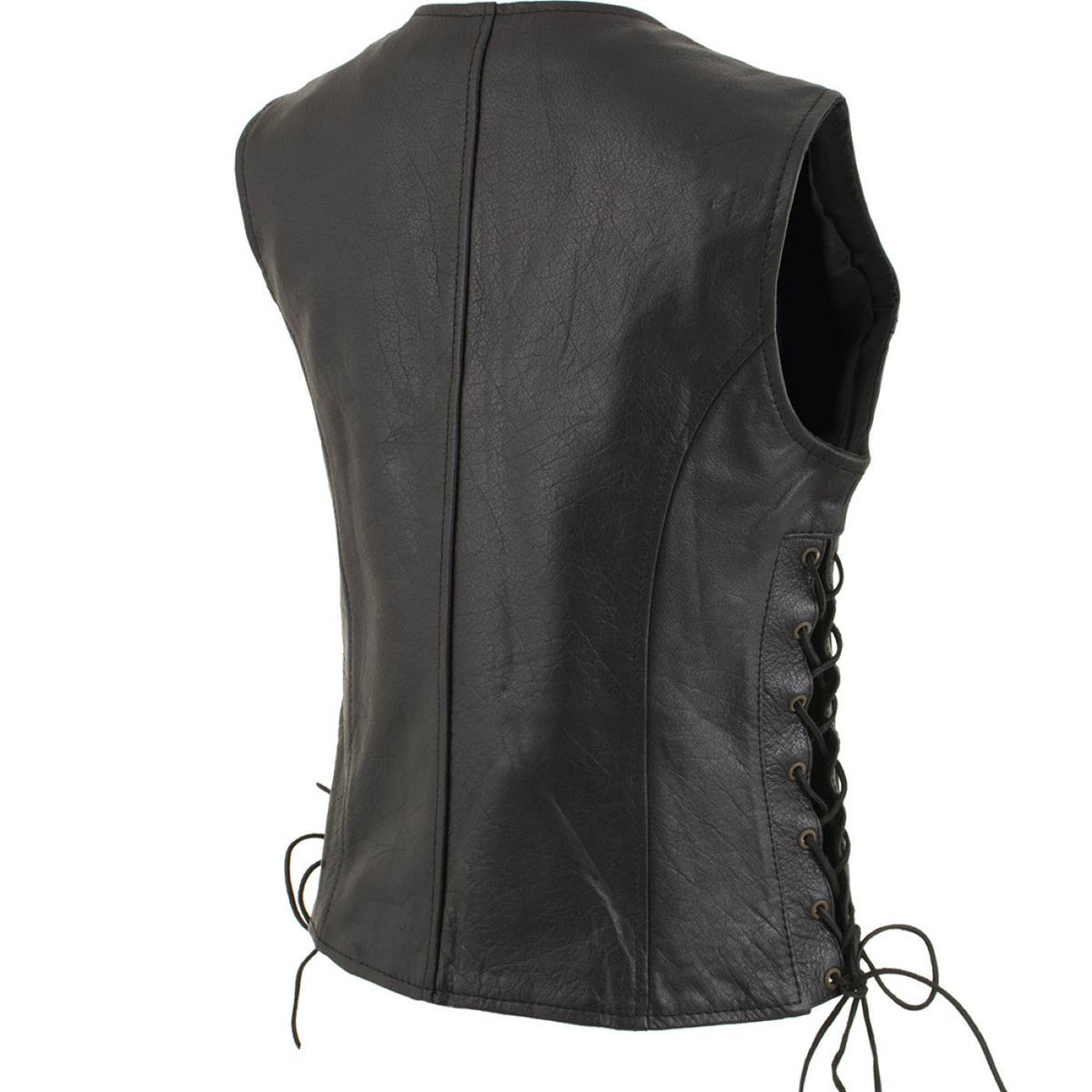 Milwaukee Leather Women's Mistress Black Side Lace Leather Motorcycle Vest - LKL4714 - image 12