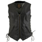 Milwaukee Leather Women's Mistress Black Side Lace Leather Motorcycle Vest - LKL4714 - image 13