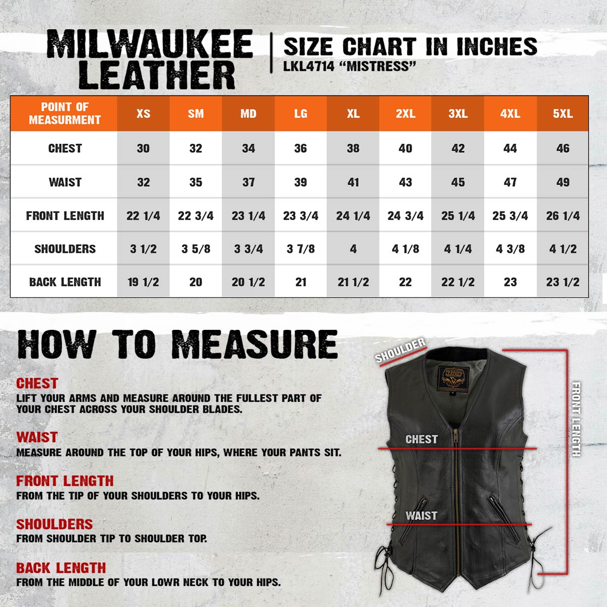 Milwaukee Leather Women's Mistress Black Side Lace Leather Motorcycle Vest - LKL4714 - image 3
