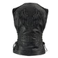 Milwaukee Leather Women's Winged Black Studded Leather Motorcycle Vest with Reflective Wings - LKL4715 - image 8