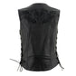 Milwaukee Leather Women's Gemma Black Leather Motorcycle Vest with Side Laces - LKL4716 - image 13