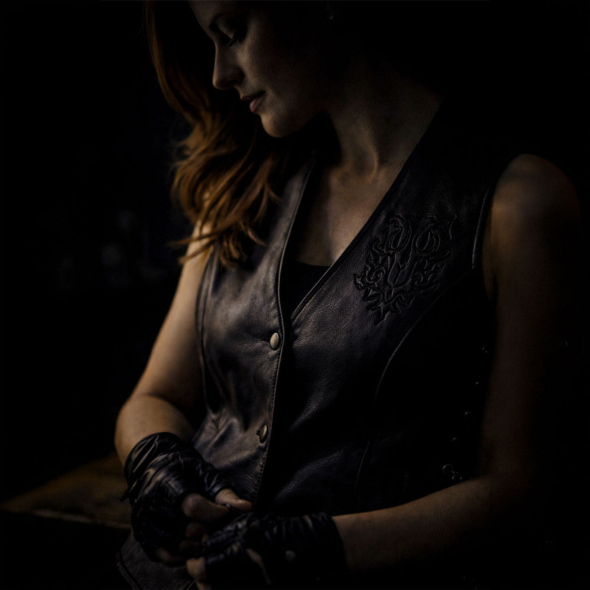 Milwaukee Leather Women's Gemma Black Leather Motorcycle Vest with Side Laces - LKL4716 - image 7