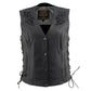 Milwaukee Leather Women's Gemma Black Leather Motorcycle Vest with Side Laces - LKL4716 - image 16