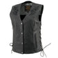 Milwaukee Leather Women's Gemma Black Leather Motorcycle Vest with Side Laces - LKL4716 - image 15