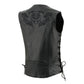 Milwaukee Leather Women's Gemma Black Leather Motorcycle Vest with Side Laces - LKL4716 - image 14