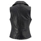 Milwaukee Leather Women's Dita Black Motorcycle Leather Vest w/ Riveted Lapel Collar - LKL4720 - image 9