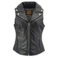 Milwaukee Leather Women's Dita Black Motorcycle Leather Vest w/ Riveted Lapel Collar - LKL4720 - image 11