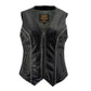 Milwaukee Leather Women's 'Bling' Black Leather V-Neck Motorcycle Rider Vest with Rhinestone Detail - LKL4721 - image 11
