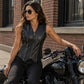 Milwaukee Leather Women's 'Bling' Black Leather V-Neck Motorcycle Rider Vest with Rhinestone Detail - LKL4721 - image 6