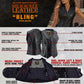 Milwaukee Leather Women's 'Bling' Black Leather V-Neck Motorcycle Rider Vest with Rhinestone Detail - LKL4721 - image 4