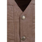 Milwaukee Leather LKM3702 Men's Leather V-Neck Western Style Motorcycle Rider Vest w/Classic Buffalo Snaps Closure