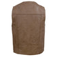 Milwaukee Leather LKM3702 Men's Leather V-Neck Western Style Motorcycle Rider Vest w/Classic Buffalo Snaps Closure