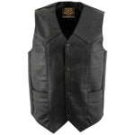 Milwaukee Leather Men's Black Western Style Motorcycle Vest - LKM3775 — image 1