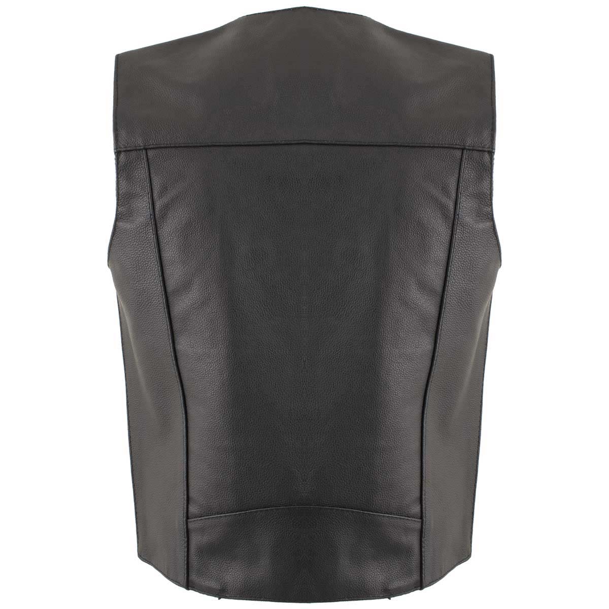 Milwaukee Leather Men's Black Western Style Motorcycle Vest - LKM3775 — image 4