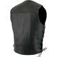 Milwaukee Leather Men's Classic ‘Side Laced Black Western Style Motorcycle Vest - LKM3776 — image 5