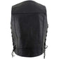 Milwaukee Leather Men's Classic ‘Side Laced Black Western Style Motorcycle Vest - LKM3776 — image 6