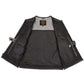Milwaukee Leather Men's Drifter Black Collarless Buffalo Leather Motorcycle Vest - LKM3792 — image 5