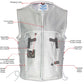 Milwaukee Leather Men's Drifter Black Collarless Buffalo Leather Motorcycle Vest - LKM3792 — image 11
