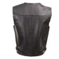 Milwaukee Leather Men's Road King Black Cowhide Leather Motorcycle Vest - LKM3793 — image 2