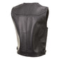 Milwaukee Leather Men's Road King Black Cowhide Leather Motorcycle Vest - LKM3793 — image 9