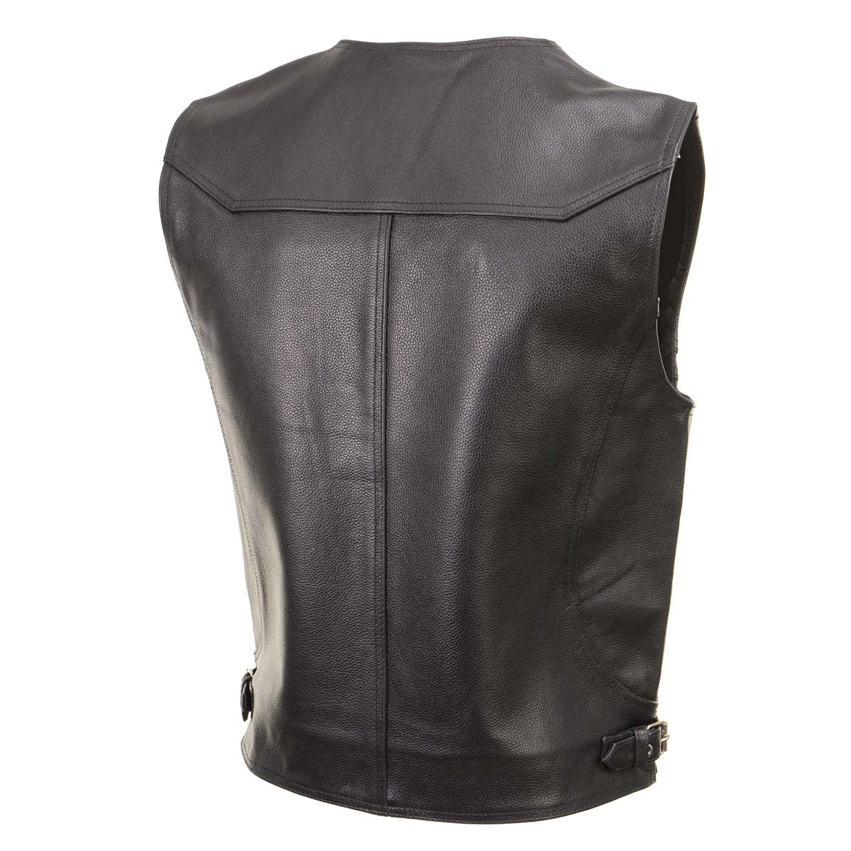 Milwaukee Leather Men's Road King Black Cowhide Leather Motorcycle Vest - LKM3793 — image 9