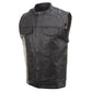 Milwaukee Leather Men's Quick Draw Black Cowhide Leather Motorcycle Vest - LKM3794 — image 7