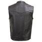 Milwaukee Leather Men's Quick Draw Black Cowhide Leather Motorcycle Vest - LKM3794 — image 11