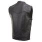 Milwaukee Leather Men's Quick Draw Black Cowhide Leather Motorcycle Vest - LKM3794 — image 9