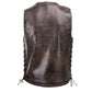 Milwaukee Leather Men's Wreck Distressed Brown Leather Motorcycle Vest - LKM3795 — image 9