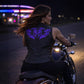 Milwaukee Leather Women's Gemma Black/Purple Leather Motorcycle Vest with Side Laces - LKL4717 - image 6
