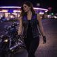Milwaukee Leather Women's Gemma Black/Purple Leather Motorcycle Vest with Side Laces - LKL4717 - image 9