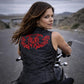 Milwaukee Leather Women's Gemma Black/Red Leather Motorcycle Vest with Side Laces - LKL4718 - image 2